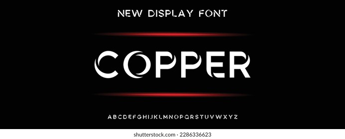 Modern Bold Font. Regular Italic Number Typography urban style alphabet fonts for fashion, sport, technology, digital, movie, logo design, vector illustration