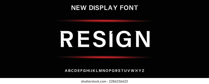 Modern Bold Font. Regular Italic Number Typography urban style alphabet fonts for fashion, sport, technology, digital, movie, logo design, vector illustration
