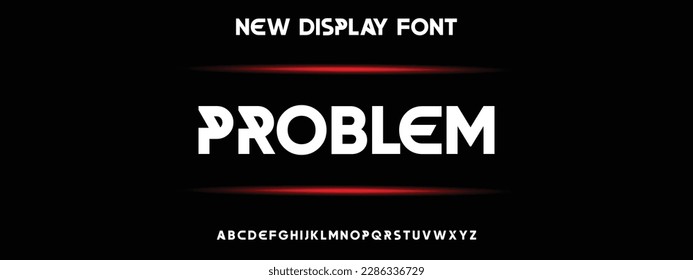 Modern Bold Font. Regular Italic Number Typography urban style alphabet fonts for fashion, sport, technology, digital, movie, logo design, vector illustration