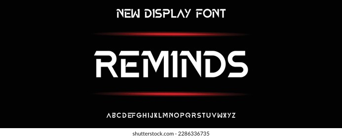 Modern Bold Font. Regular Italic Number Typography urban style alphabet fonts for fashion, sport, technology, digital, movie, logo design, vector illustration