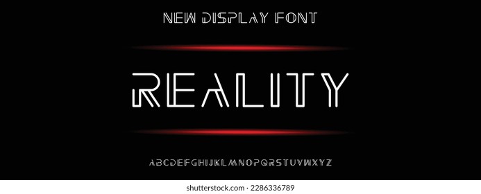 Modern Bold Font. Regular Italic Number Typography urban style alphabet fonts for fashion, sport, technology, digital, movie, logo design, vector illustration