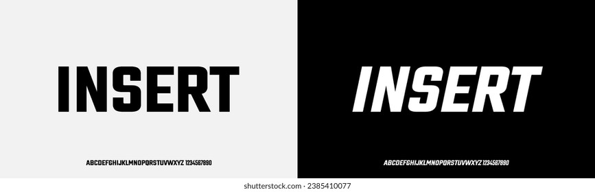 Modern Bold Font. Regular Italic Number Typography urban style alphabet fonts for fashion, sport, technology, digital, movie, logo design, vector illustration