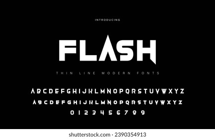 Modern Bold Font. Regular Italic Number Typography urban style alphabet fonts for fashion, sport, technology, digital, movie, logo design, vector illustration