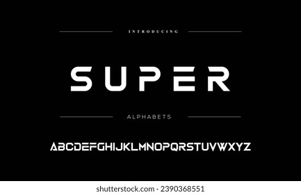 Modern Bold Font. Regular Italic Number Typography urban style alphabet fonts for fashion, sport, technology, digital, movie, logo design, vector illustration