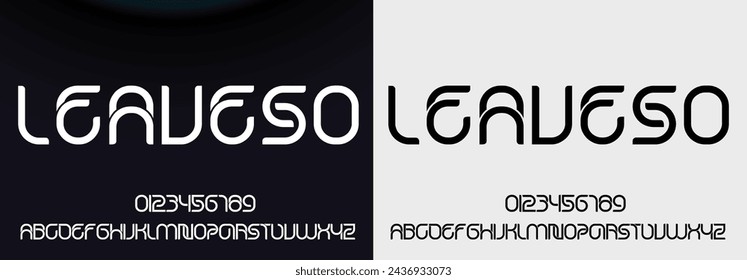 Modern Bold Font. Regular Italic Number Typography urban style alphabet fonts for fashion, sport, technology, digital, movie, logo design, vector illustration