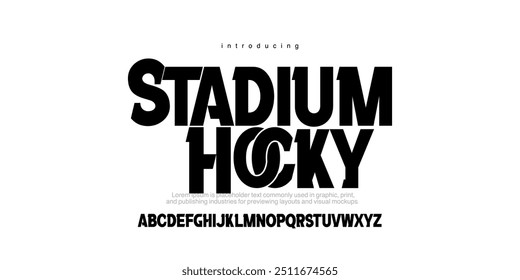 Modern Bold Font. Regular Italic and Number Typography urban style alphabet fonts for fashion, sport, technology, digital, movie, logo design, vector illustration