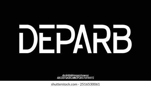 Modern Bold Font. Regular Italic and Number Typography urban style alphabet fonts for fashion, sport, technology, digital, movie, logo design, vector illustration