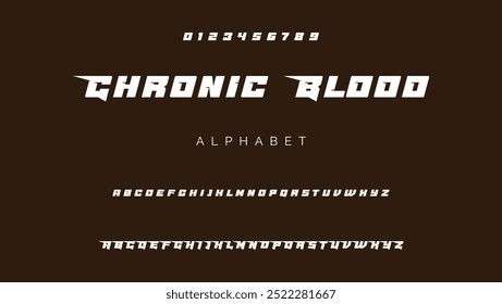 Fonte em negrito moderna. Regular Italic Number Tipografia urbana estilo alfabeto fontes para moda, esporte, tecnologia, digital, filme, design de logotipo, ilustração vetorial
