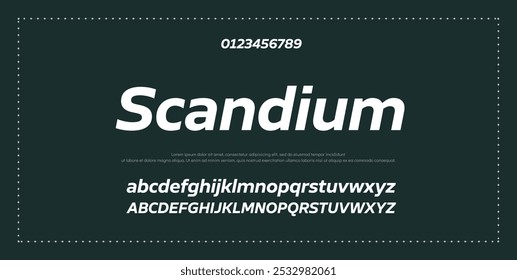 Modern Bold fuente. Fuentes regulares del alfabeto del estilo urbano de la tipografía del número itálico para la moda, deporte, tecnología, digital, película, diseño del logotipo, Ilustración vectorial