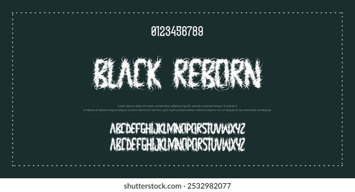 Fonte em negrito moderna. Regular Italic Number Tipografia urbana estilo alfabeto fontes para moda, esporte, tecnologia, digital, filme, design de logotipo, ilustração vetorial