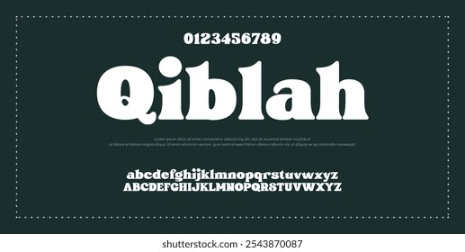 Moderne, fette Schrift. Regular Italic Number Typografie urbanen Stil Alphabet Schriftarten für Mode, Sport, Technologie, digital, Film, Logo-Design, Vektorgrafik