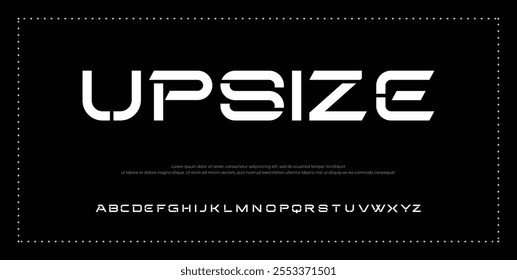 Modern Bold Font. Regular Italic Number Typography urban style alphabet fonts for fashion, sport, technology, digital, movie, logo design, vector illustration
