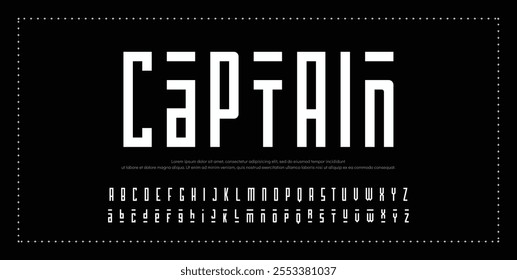 Modern Bold fuente. Fuentes regulares del alfabeto del estilo urbano de la tipografía del número itálico para la moda, deporte, tecnología, digital, película, diseño del logotipo, Ilustración vectorial