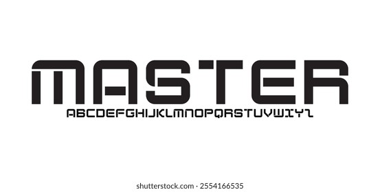 Modern Bold Font. Regular Italic Number Typography urban style alphabet fonts for fashion, sport, technology, digital, movie, logo design, vector illustration
