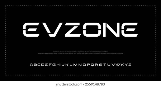 Modern Bold Font. Regular Italic Number Typography urban style alphabet fonts for fashion, sport, technology, digital, movie, logo design, vector illustration