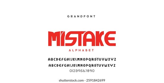 Modern Bold Font. Regular Italic Number Typography urban style alphabet fonts for fashion, sport, technology, digital, movie, logo design, vector illustration