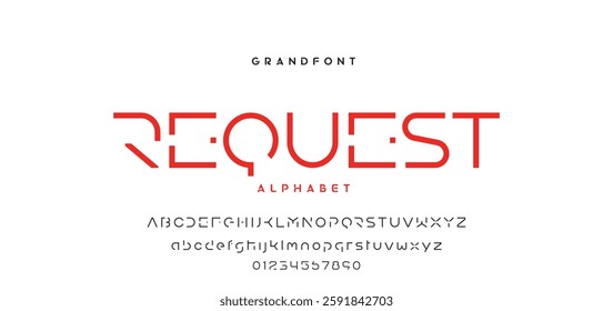 Modern Bold Font. Regular Italic Number Typography urban style alphabet fonts for fashion, sport, technology, digital, movie, logo design, vector illustration
