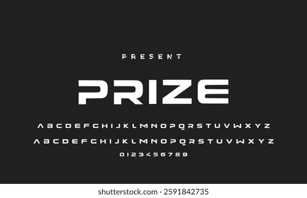 Modern Bold Font. Regular Italic Number Typography urban style alphabet fonts for fashion, sport, technology, digital, movie, logo design, vector illustration