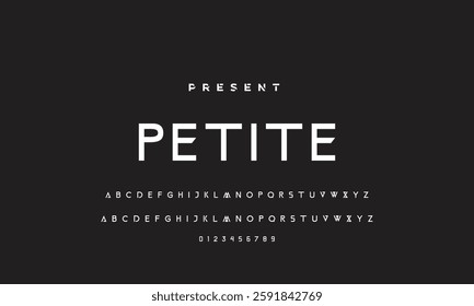 Modern Bold Font. Regular Italic Number Typography urban style alphabet fonts for fashion, sport, technology, digital, movie, logo design, vector illustration