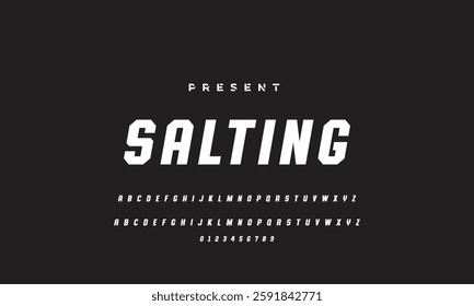 Modern Bold Font. Regular Italic Number Typography urban style alphabet fonts for fashion, sport, technology, digital, movie, logo design, vector illustration