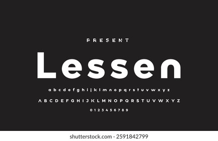 Modern Bold Font. Regular Italic Number Typography urban style alphabet fonts for fashion, sport, technology, digital, movie, logo design, vector illustration