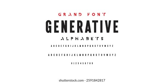 Modern Bold Font. Regular Italic Number Typography urban style alphabet fonts for fashion, sport, technology, digital, movie, logo design, vector illustration