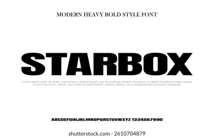 Modern Bold Font. Regular Italic Number Typography urban style alphabet fonts for fashion, sport, technology, digital, movie, logo design, vector illustration