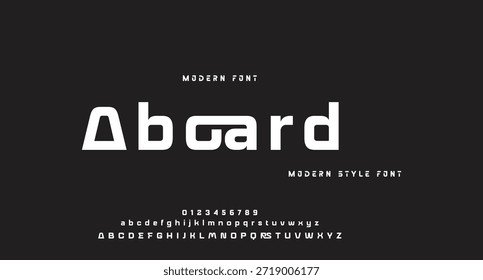 Modern Bold fuente. Fuentes regulares del alfabeto del estilo urbano de la tipografía del número itálico para la moda, deporte, tecnología, digital, película, diseño del logotipo, Ilustración vectorial