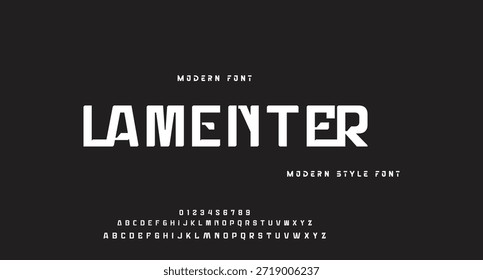 Modern Bold Font. Regular Italic Number Typography urban style alphabet fonts for fashion, sport, technology, digital, movie, logo design, vector illustration