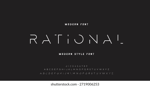 Modern Bold fuente. Fuentes regulares del alfabeto del estilo urbano de la tipografía del número itálico para la moda, deporte, tecnología, digital, película, diseño del logotipo, Ilustración vectorial