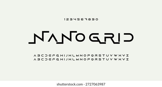 Moderne, fette Schrift. Regular Italic Number Typografie urbanen Stil Alphabet Schriftarten für Mode, Sport, Technologie, digital, Film, Logo-Design, Vektorgrafik
