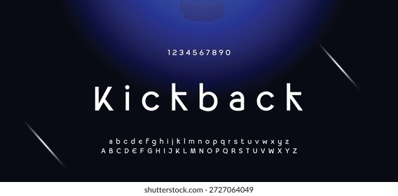 Fonte em negrito moderna. Regular Italic Number Tipografia urbana estilo alfabeto fontes para moda, esporte, tecnologia, digital, filme, design de logotipo, ilustração vetorial