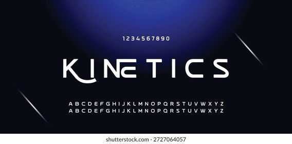 Moderne, fette Schrift. Regular Italic Number Typografie urbanen Stil Alphabet Schriftarten für Mode, Sport, Technologie, digital, Film, Logo-Design, Vektorgrafik
