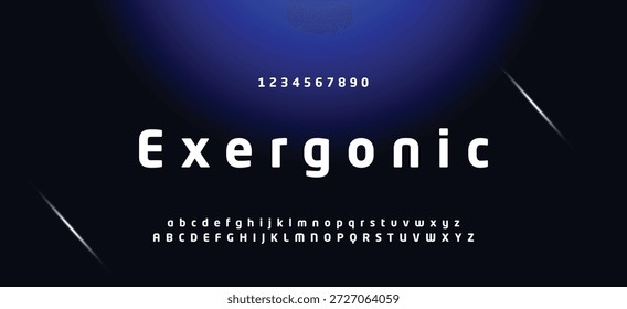 Moderne, fette Schrift. Regular Italic Number Typografie urbanen Stil Alphabet Schriftarten für Mode, Sport, Technologie, digital, Film, Logo-Design, Vektorgrafik