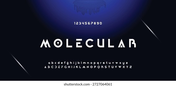 Modern Bold fuente. Fuentes regulares del alfabeto del estilo urbano de la tipografía del número itálico para la moda, deporte, tecnología, digital, película, diseño del logotipo, Ilustración vectorial
