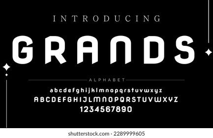 Modern Bold Font. Sans Serif Font. Regular Italic Uppercase Lowercase Typography urban style alphabet fonts for fashion, sport, technology, digital, movie, logo design, vector illustration