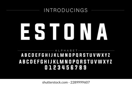 Modern Bold Font. Sans Serif Font. Regular Italic Uppercase Lowercase Typography urban style alphabet fonts for fashion, sport, technology, digital, movie, logo design, vector illustration