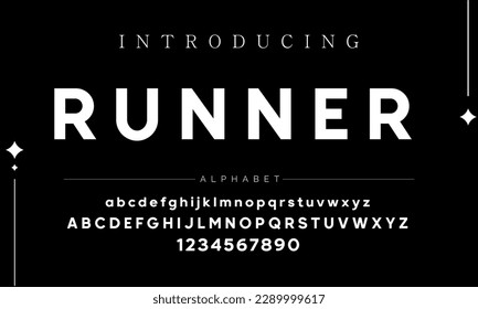 Modern Bold Font. Sans Serif Font. Regular Italic Uppercase Lowercase Typography urban style alphabet fonts for fashion, sport, technology, digital, movie, logo design, vector illustration