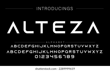 Modern Bold Font. Sans Serif Font. Regular Italic Uppercase Lowercase Typography urban style alphabet fonts for fashion, sport, technology, digital, movie, logo design, vector illustration