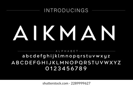 Modern Bold Font. Sans Serif Font. Regular Italic Uppercase Lowercase Typography urban style alphabet fonts for fashion, sport, technology, digital, movie, logo design, vector illustration