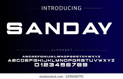 Modern Bold Font. Sans Serif Font. Regular Italic Uppercase Lowercase Typography urban style alphabet fonts for fashion, sport, technology, digital, movie, logo design, vector illustration