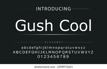 Modern Bold Font. Sans Serif Font. Regular Italic Uppercase Lowercase Typography urban style alphabet fonts for fashion, sport, technology, digital, movie, logo design, vector illustration