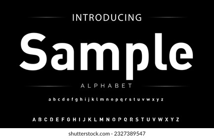 Modern Bold Font. Sans Serif Font. Regular Italic Uppercase Lowercase Typography urban style alphabet fonts for fashion, sport, technology, digital, movie, logo design, vector illustration