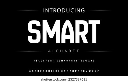 Modern Bold Font. Sans Serif Font. Regular Italic Uppercase Lowercase Typography urban style alphabet fonts for fashion, sport, technology, digital, movie, logo design, vector illustration