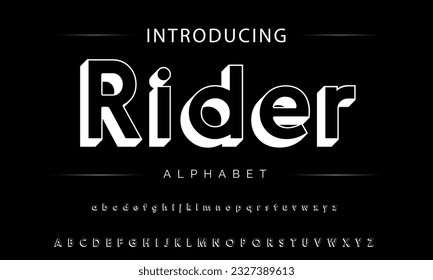 Modern Bold Font. Sans Serif Font. Regular Italic Uppercase Lowercase Typography urban style alphabet fonts for fashion, sport, technology, digital, movie, logo design, vector illustration