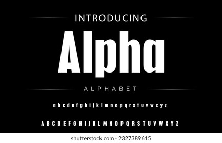 Modern Bold Font. Sans Serif Font. Regular Italic Uppercase Lowercase Typography urban style alphabet fonts for fashion, sport, technology, digital, movie, logo design, vector illustration