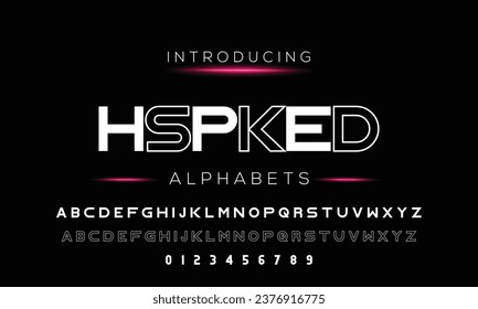 Modern Bold Font. Sans Serif Font. Regular Italic Uppercase Lowercase Typography urban style alphabet fonts for fashion, sport, technology, digital, movie, logo design, vector illustration