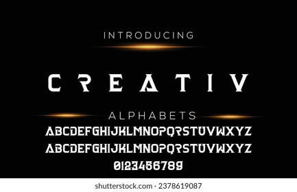 Modern Bold Font. Sans Serif Font. Regular Italic Uppercase Lowercase Typography urban style alphabet fonts for fashion, sport, technology, digital, movie, logo design, vector illustration