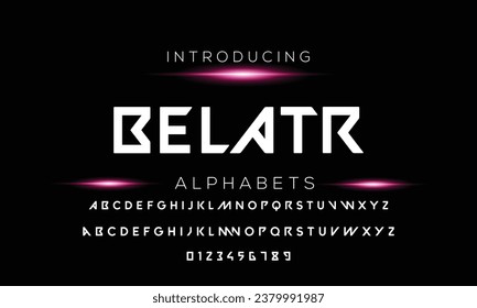 Modern Bold Font. Sans Serif Font. Regular Italic Uppercase Lowercase Typography urban style alphabet fonts for fashion, sport, technology, digital, movie, logo design, vector illustration