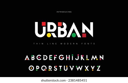 Modern Bold Font. Sans Serif Font. Regular Italic Uppercase Lowercase Typography urban style alphabet fonts for fashion, sport, technology, digital, movie, logo design, vector illustration